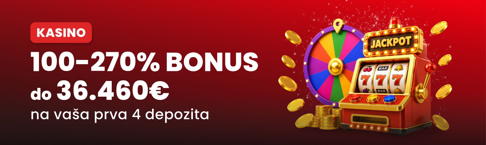 Casino bonus – do 270%